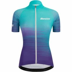 Santini Festa Kurzarm Trikot Damen Blau