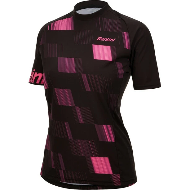 Santini Fibra Kurzarm Trikot Damen Schwarz – Bild 2