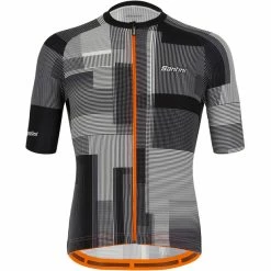 Santini Karma Kinetic Kurzarm-Trikot Herren Weiß/schwarz