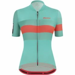 Santini Sleek Bengal Kurzarm-Trikot Damen Türkis
