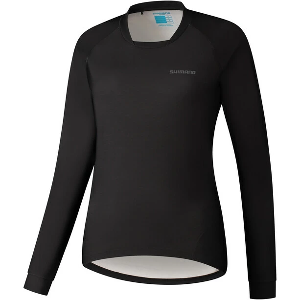 Shimano Saiko Warm Langarm Trikot Damen Schwarz