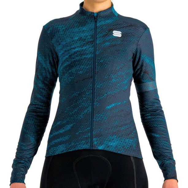 Sportful Cliff Supergiara Langarm Thermo Trikot Damen Blau/schwarz
