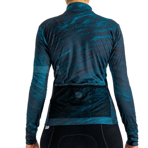 Sportful Cliff Supergiara Langarm Thermo Trikot Damen Blau/schwarz – Bild 2