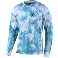 Troy Lee Designs Flowline Langarm Trikot Herren Blau/weiß