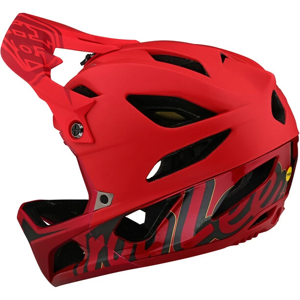 Troy Lee Designs Stage Mips Helm Rot – Bild 2