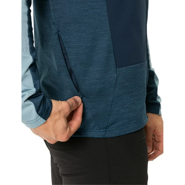 VAUDE All Year Moab T-Shirt Mit Durchgehendem Reißverschluss Herren Blau – Bild 5
