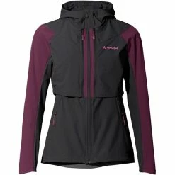 VAUDE Moab Zip-Off Jacke Damen Schwarz/lila