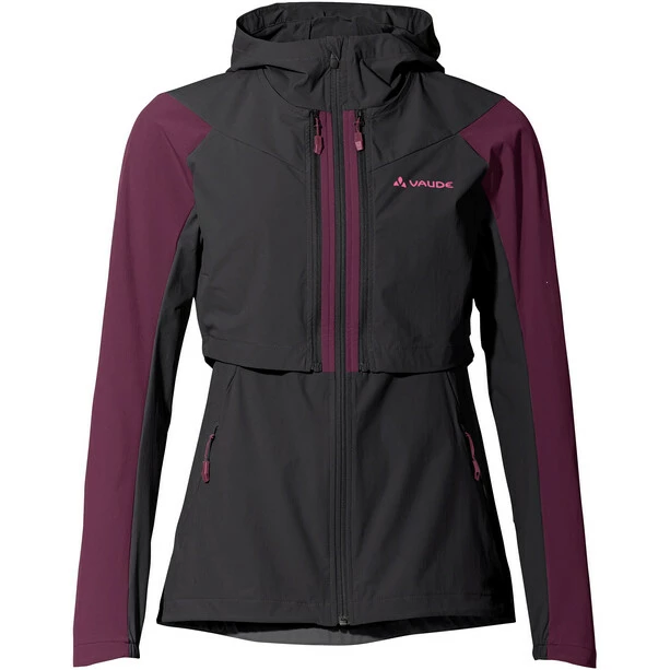 VAUDE Moab Zip-Off Jacke Damen Schwarz/lila