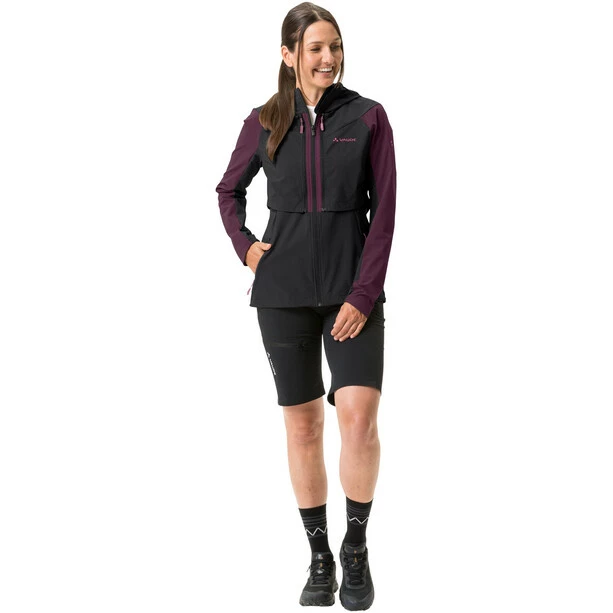 VAUDE Moab Zip-Off Jacke Damen Schwarz/lila – Bild 5