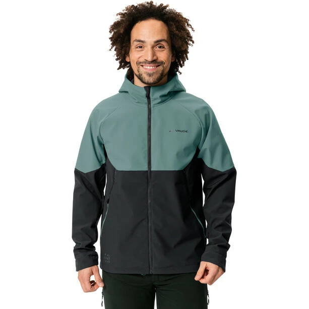 VAUDE Qimsa Softshell Jacke Herren Schwarz/petrol – Bild 3