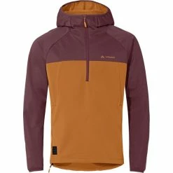 VAUDE Tremalzo Softshell Jacke Mit 1/2 Reißverschluss Herren Braun/orange