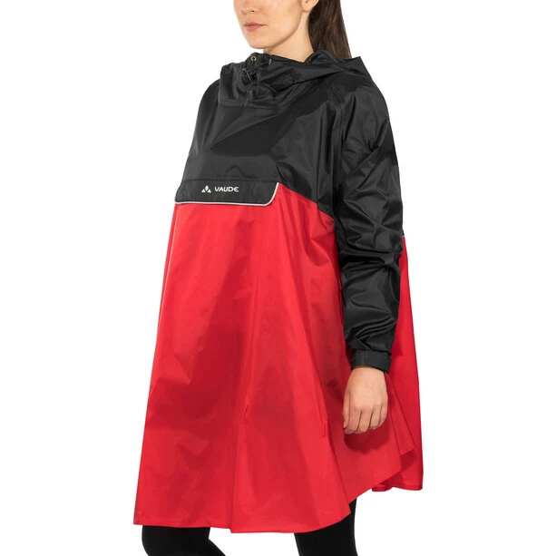 VAUDE Valero Poncho Rot/schwarz – Bild 4