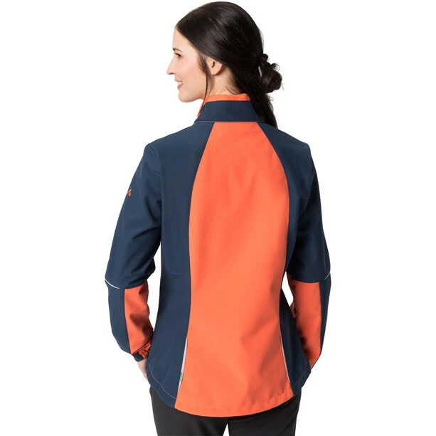 VAUDE Wintry IV Softshell Jacke Damen Orange/blau – Bild 4