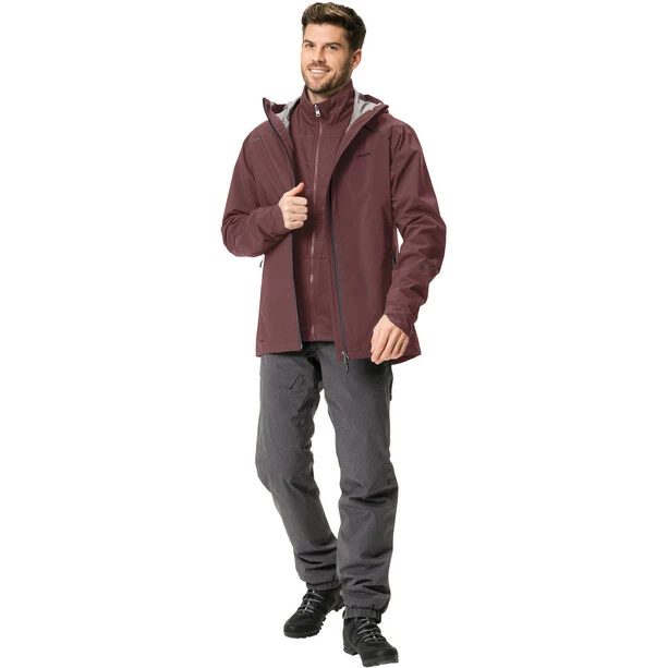 VAUDE Yaras 3in1 Jacke Herren Rot – Bild 5