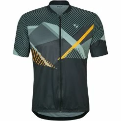 Ziener Nelon Kurzarm Trikot Herren Grau/grün