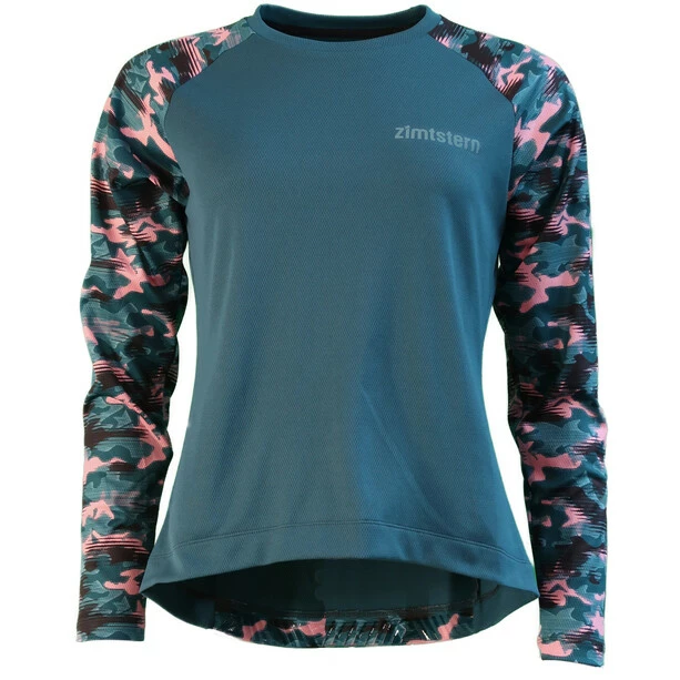 Zimtstern Braapz Langarmshirt Damen Petrol/pink