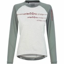 Zimtstern PureFlowz Langarmshirt Damen Weiß/grau