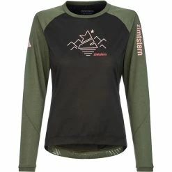 Zimtstern PureFlowz Langarmshirt Damen Schwarz/oliv