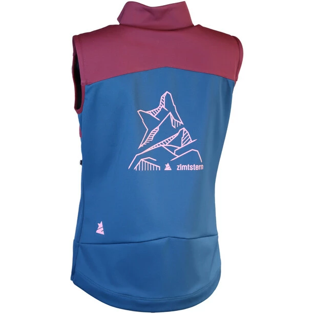 Zimtstern Xalpz Weste Damen Blau/rot – Bild 2